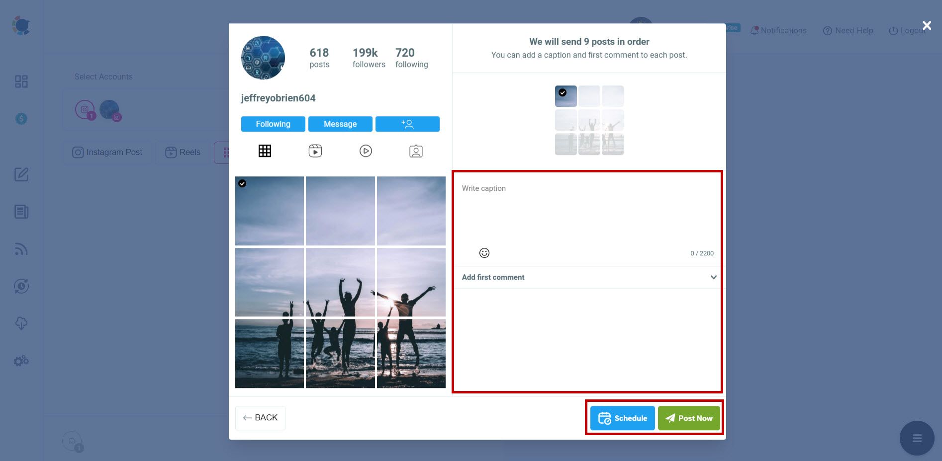 Post, schedule, or add to queue your Instagram posts via Circleboom Publish!