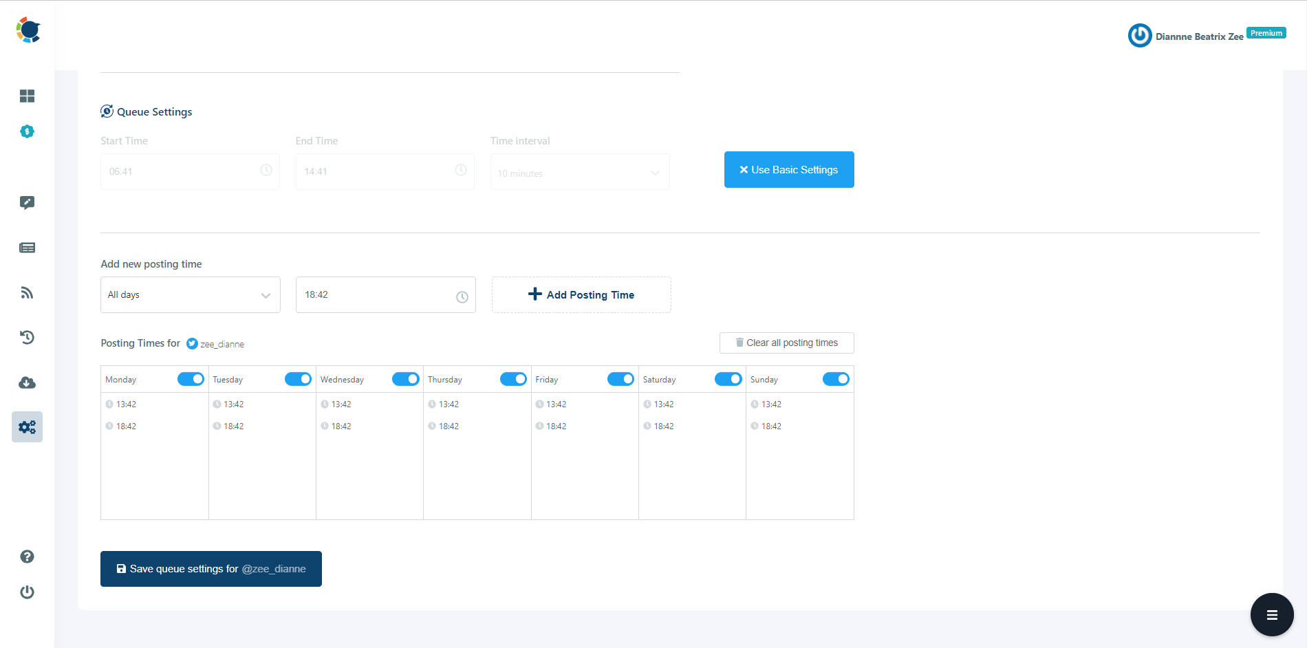 The advanced plan enables you to customize auto-post settings for your curated content.