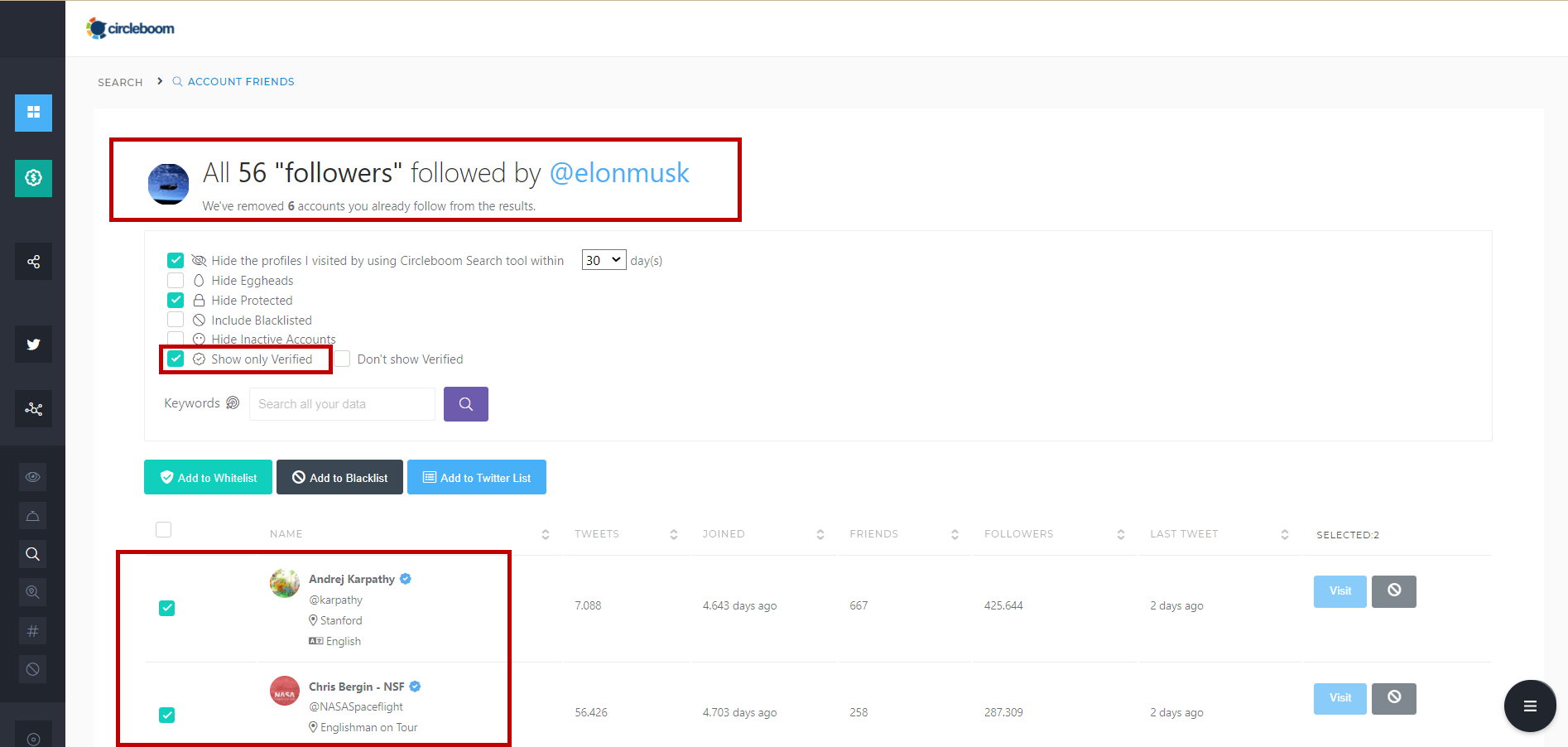 Export verified Twitter followings of any Twitter profile you want!