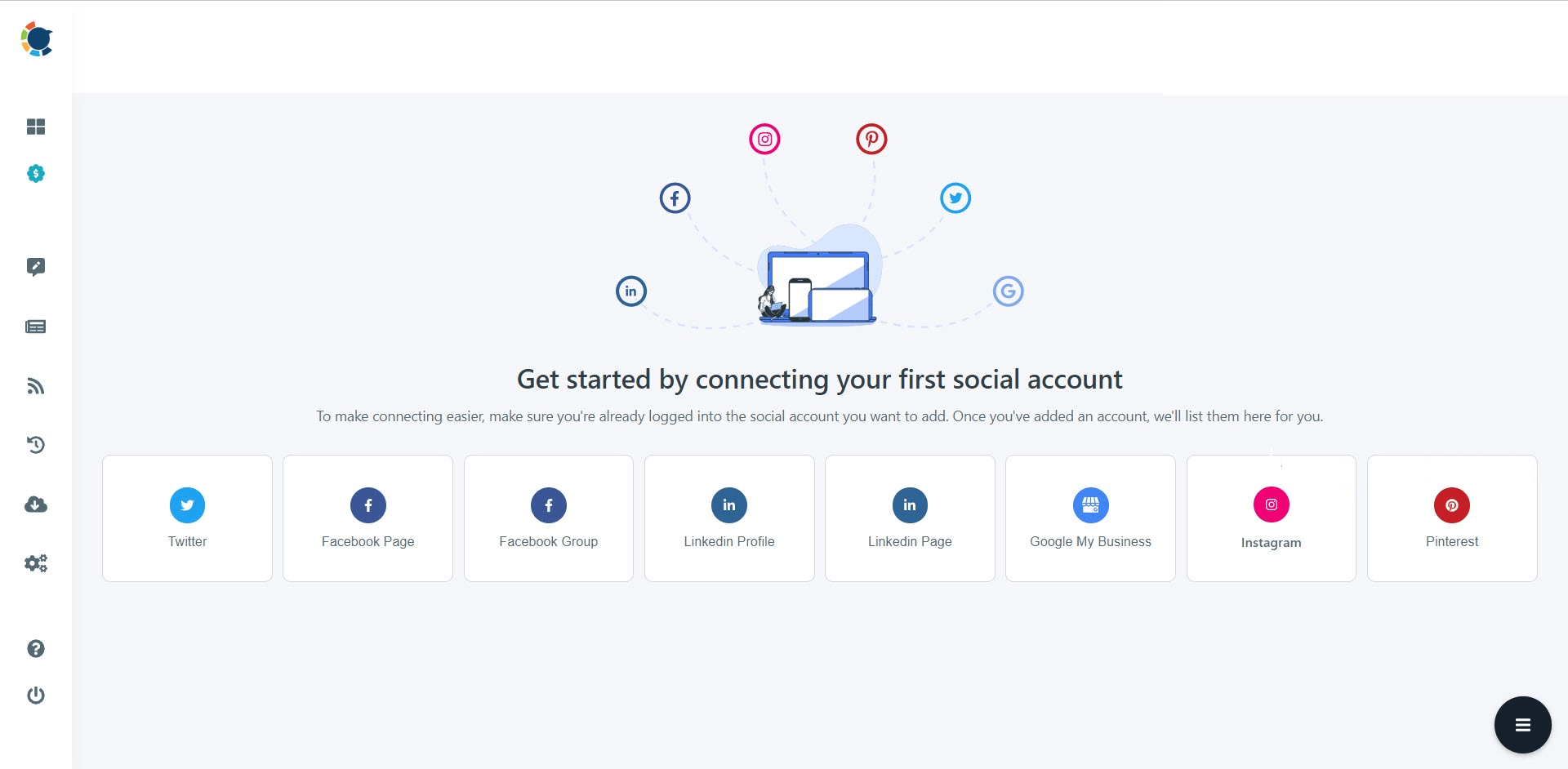 Circleboom Publish supports Twitter, Instagram, Facebook, LinkedIn, Pinterest, and Google Business Profile on the same dashboard.
