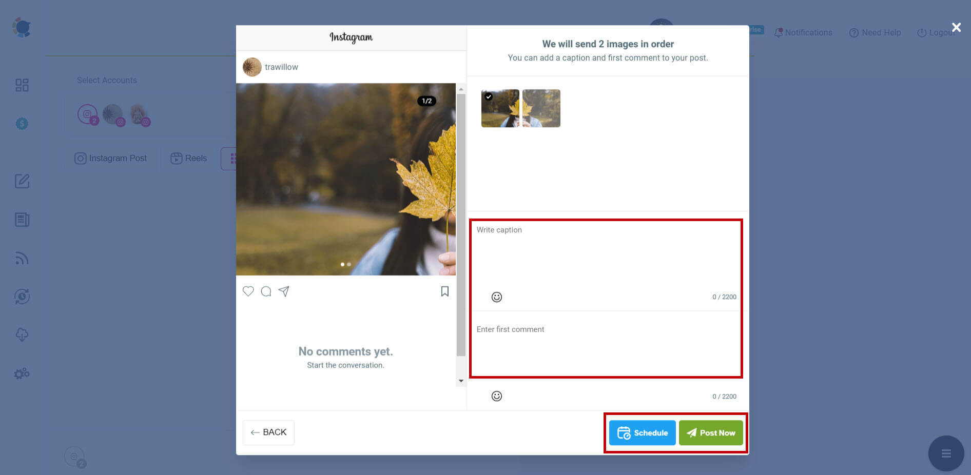 Post and schedule your Instagram panorama at the best time via Circleboom Publish!