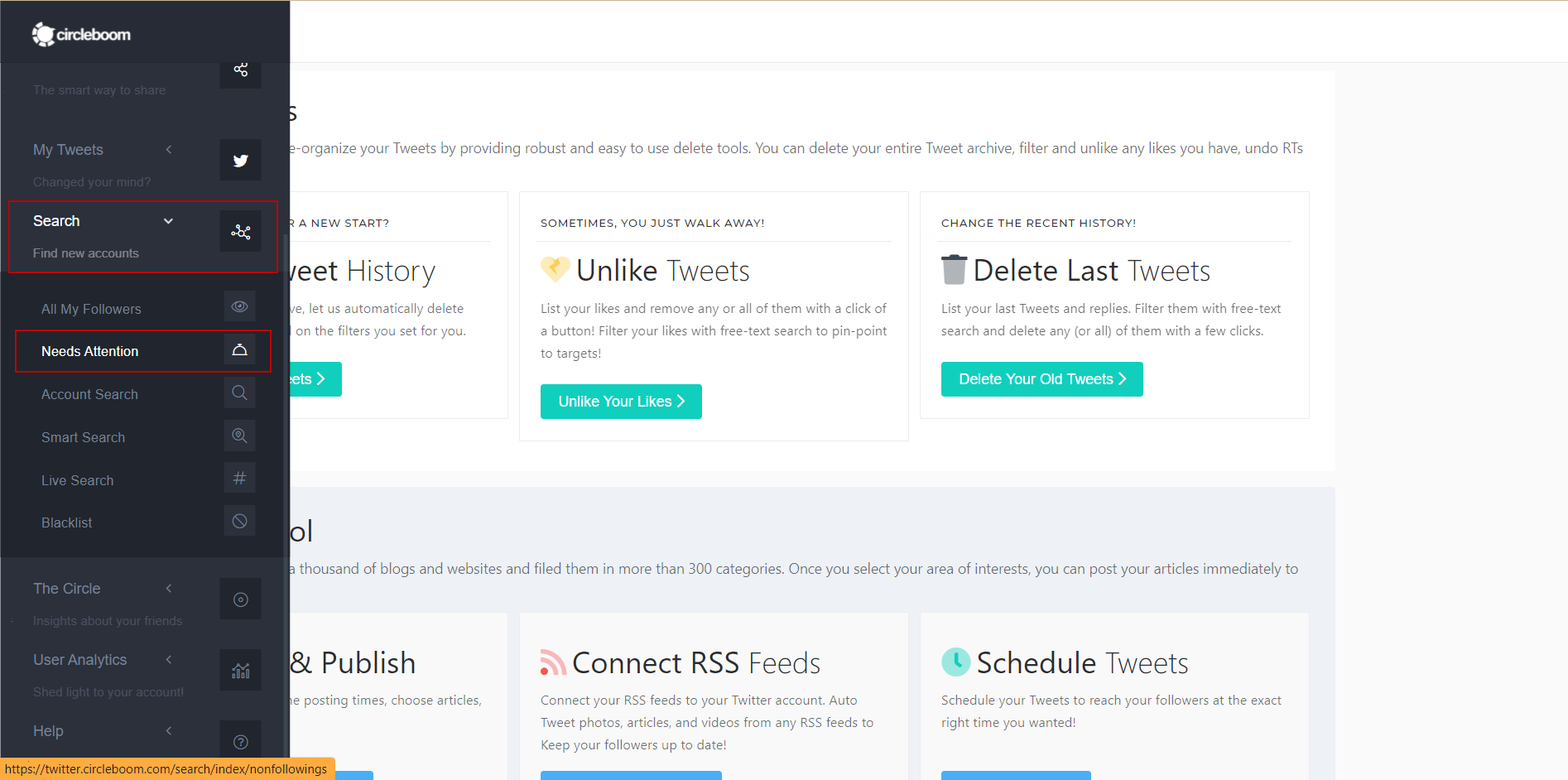 With the Twitter Follower Audit provided by Circleboom, you can quickly search and check your Twitter followers!